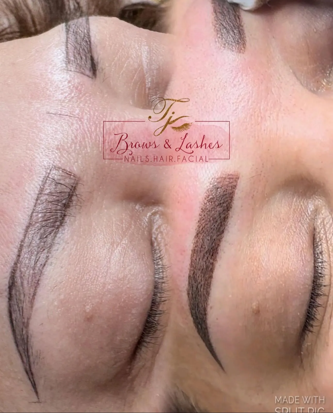 Professional eyebrow shaping results