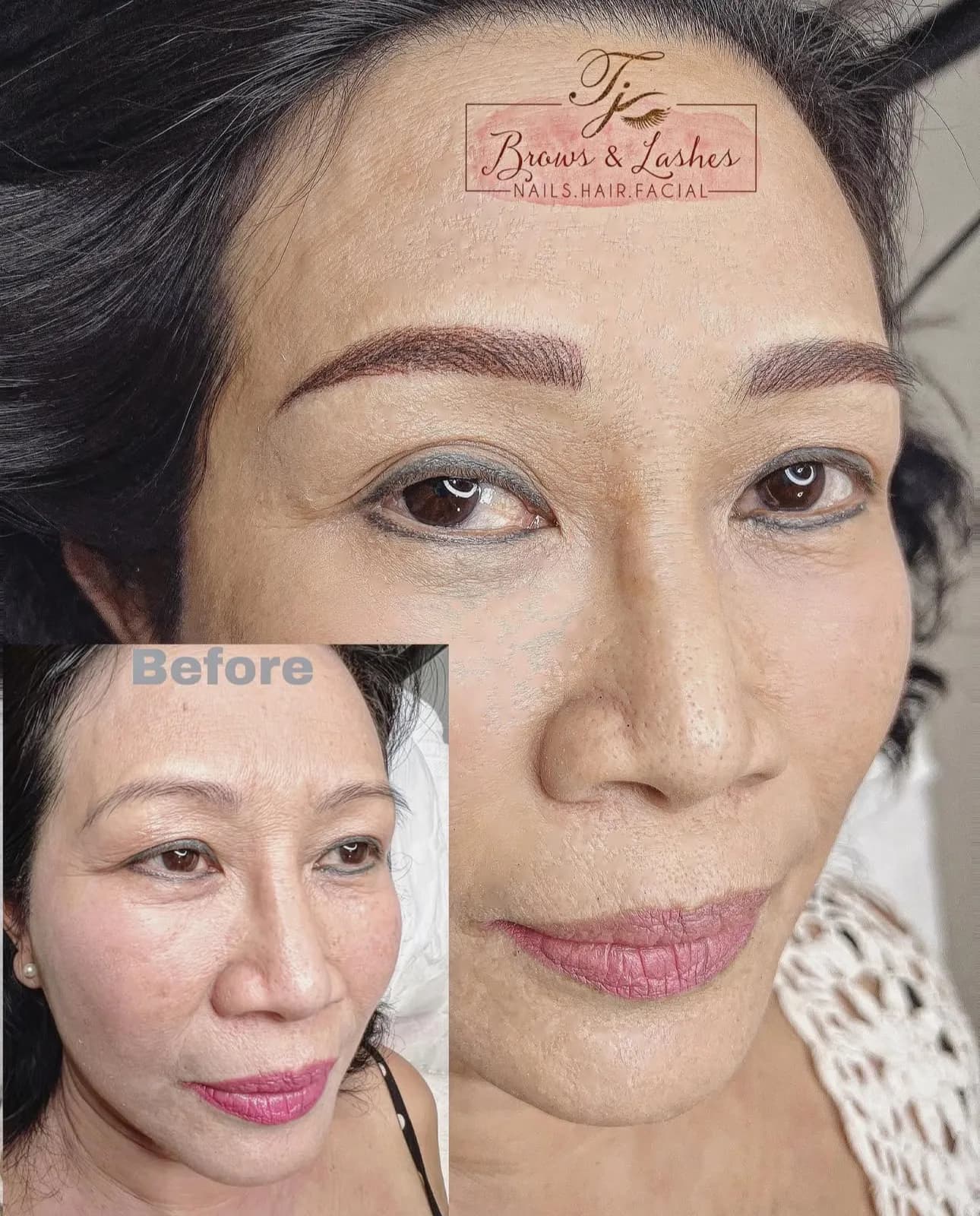Beautiful eyebrow styling results