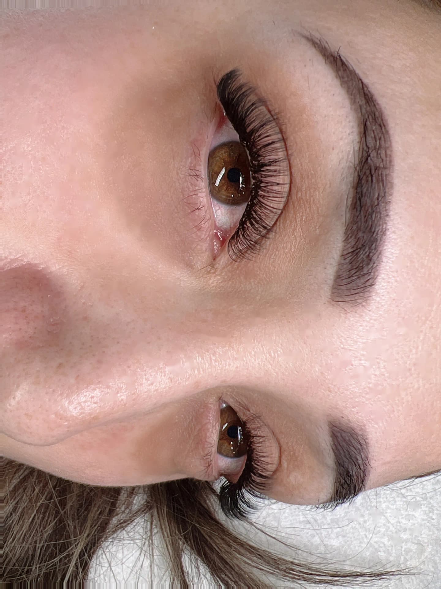 Combined eyelash and eyebrow styling